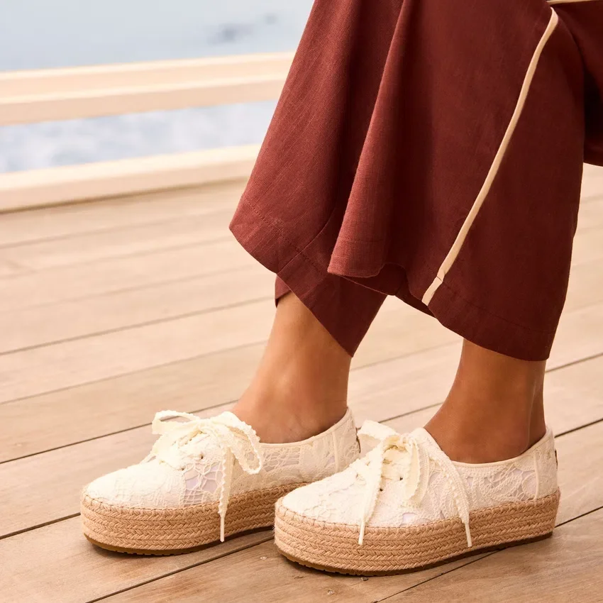 Alpargatas de plataforma con cordones Valencia para mujer Alpargatas de plataforma con cordones Valencia para mujer