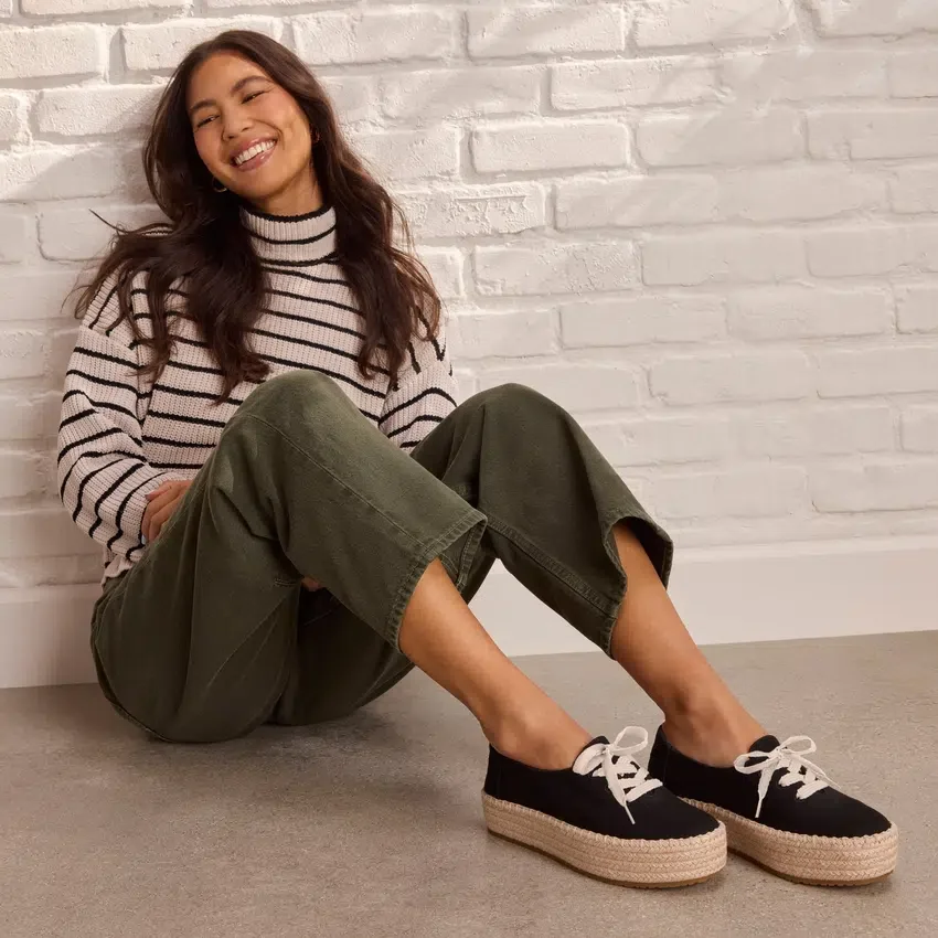 Alpargatas de plataforma con cordones Valencia para mujer Alpargatas de plataforma con cordones Valencia para mujer