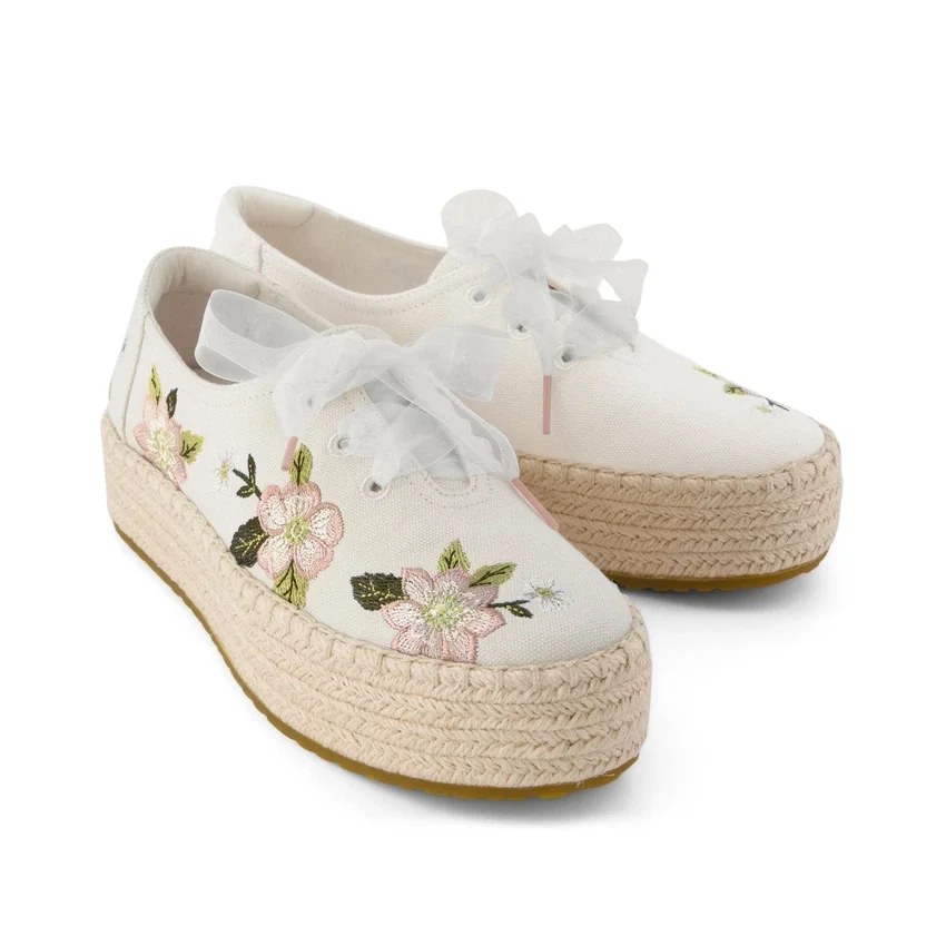 Alpargatas de plataforma con cordones Valencia para mujer Alpargatas de plataforma con cordones Valencia para mujer