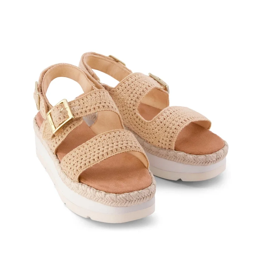 Sandalia de plataforma plana Giana para mujer Sandalia de plataforma plana Giana para mujer