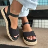 Sandalias de alpargata con plataforma plana Abby para mujer