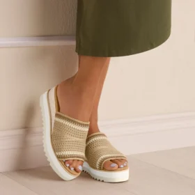 Sandalias de cuña tipo mules Diana para mujer