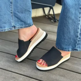 Sandalias de cuña tipo mules Diana para mujer