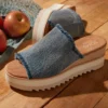 Sandalias de cuña tipo mules Diana para mujer