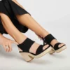 Sandalias de plataforma con cordón Majorca para mujer
