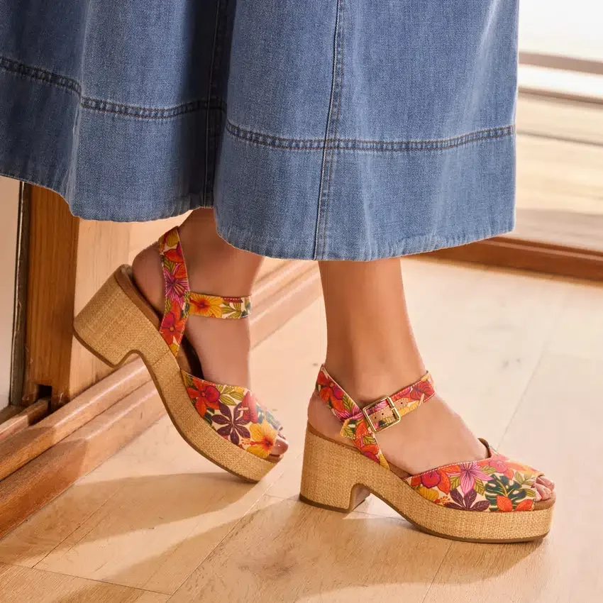 Sandalias de tacón con punta abierta Isla para mujer Sandalias de tacón con punta abierta Isla para mujer